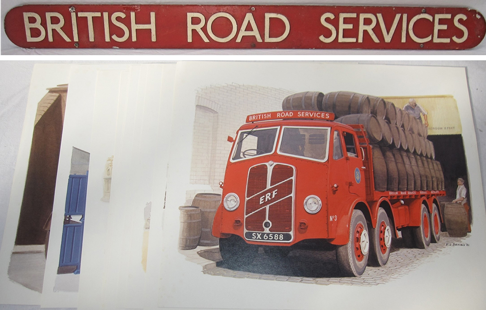 A Motor Lorry head board carried by BRS Lorries. BRITISH ROAD SERVICES in excellent condition. A