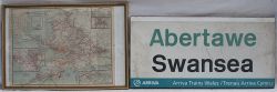 ARRIVA SWANSEA Station Sign together with a GWR framed station map.