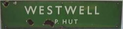 BR(S) WESTWELL T.P. Green enamel sign with chips to enamel.