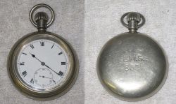 LMS Guards pocket watch engraved LMS 8521 on rear. In good working order.