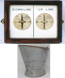LNER Double Line CROSSING INDICATOR together with a British Railways Eastern Region COAL SCUTLE