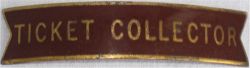 Western Region fish tail brown cap badge TICKET COLLECTOR in excellent condition.