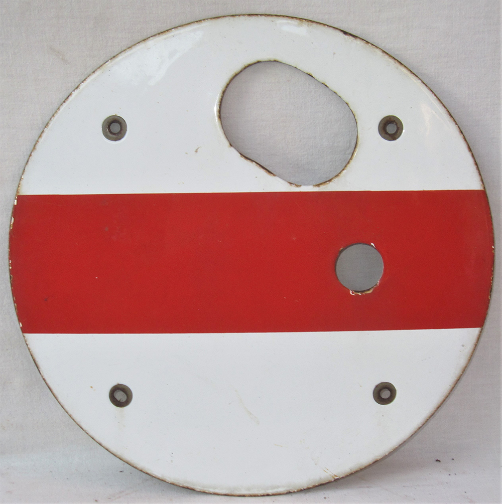 LNER enamel shunt signal disc in excellent original condition.