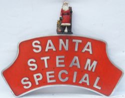 Locomotive Headboard. SANTA STEAM EXPRESS complete with mounted Santa.