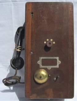 GWR Signal Box control telephone. In good general condition but missing one bell.