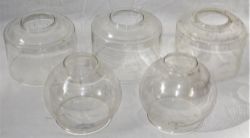 A lot to include 5 x spare TILLY LAMP glass globes. 2 x earlier globes together with 3 x glass PYREX