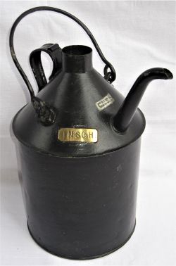 GNSR P Way Ganger's OIL CANISTER stamped G.N.S.R and plated INSCH. Painted black and in good