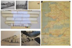 A Lot containing 6 x rolls of railway related PAPERWORK to include photos taken of the new goods