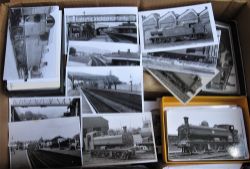 A large collection of GWR photograph prints taken in Wales and other areas to include locomotives