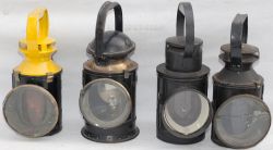 4 x Railway Hand Lamps. 1 x GWR. 1 x LMS and 2 BR standard Hand lamps. All complete.