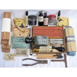 A Lot containing several office related items to include BR 1932 sealing wax. Ink pens and