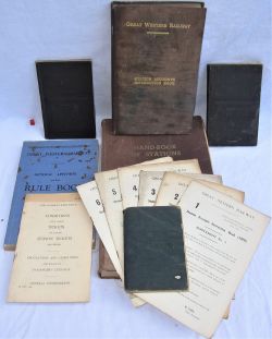 A Lot containing railway hand books and rule book in relation to railway working to include a GWR