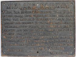 Midland Railway cast iron trespass notice. WARNING NOT TO TRSPASS dated 1899. In good original