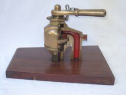 Brass cut away hand operated VALVE ASSESSEMBLY as used for Locomotive mutual improvement classes