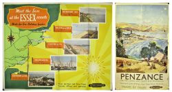 Two British Railways posters in folded and rolled condition. Double Royal PENZANCE by Jack