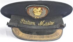 British Railways Western Region STATION MASTERS Cap complete with brown cloth badge. Good ex service