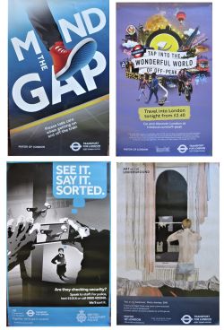 A collection of 8 x London Transport Posters to include MIND THE GAP with others all different and