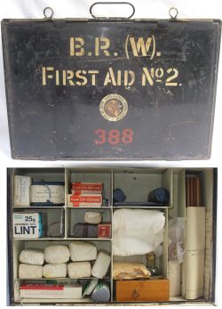 BR(W) N0 2 FIRST AID cabinet 388 containing several 1st aid items to include several bandages,