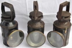 3 x BR Standard Hand lamps. All complete but in well used condition. Recovered from Wadebridge P/W