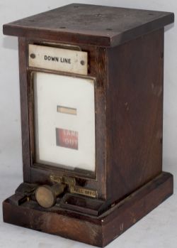 GWR signalbox LAMP INDICATOR complete with ivorine plate DOWN LINE in good ex box condition.
