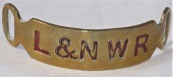 LNWR brass PORTERS ARM BAND. Engraved L&NWR. No strap.