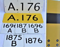 A collection of 7 possibly London Transport enamel identification plates all in excellent