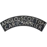 British Railways headboard ANGLO-SCOTTISH CAR CARRIER. Cast aluminium with bracket on the back and
