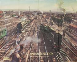 Poster BR(S) CLAPHAM JUNCTION by Terence Cuneo 1961. Quad Royal 50in x 40in. In good condition