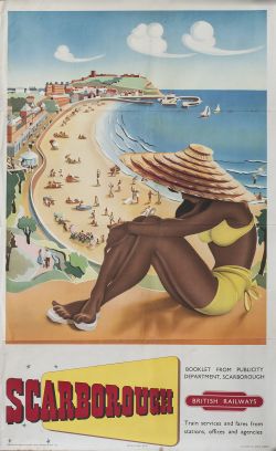 Poster BR(NE) SCARBOROUGH, 1954 artist unknown. Double Royal 25in x 40in. In very good condition