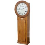 Great Western Railway 14in Pine cased wall mounted Railway clock. The weight driven movement has