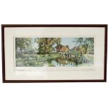 Carriage print CONSTABLE COUNTRY (FLATFORD BRIDGE AND COTTAGE) by Edwin Byatt from the LNER Pre