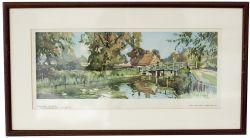 Carriage print CONSTABLE COUNTRY (FLATFORD BRIDGE AND COTTAGE) by Edwin Byatt from the LNER Pre