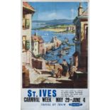 Poster BR(W) ST IVES by John Power. Double Royal 25in x 40in. In very good condition with minor