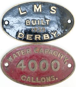 Worksplate LMS BUILT 1939 DERBY from a Johnson 4F 0-6-0 in the number range 44577-96 or a diesel 0-