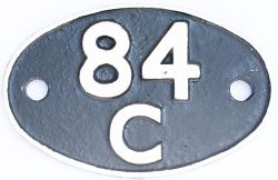 Shedplate 84C Banbury 1950-1963 and Truro 1963-1965. Face restored with clear Swindon casting