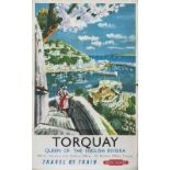 Poster BR(W) TORQUAY QUEEN OF THE ENGLISH RIVIERA by Xenia 1963. Double Royal 25in x 40in. In good