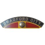 Nameplate BRADFORD CITY ex LNER Gresley B17 4-6-0 built by Robert Stephenson & Hawthorn Ltd as works