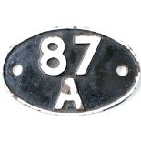 Shedplate 87A Neath Court Sart 1950-1965 with sub sheds Glyn Neath and Neath Bridge Street to