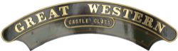 Nameplate GREAT WESTERN ex GWR Collett Castle 4-6-0 built at Swindon in 1946 and named Ogmore Castle