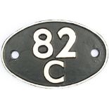Shedplate 82C Swindon 1950-1973 with sub sheds Andover Junction to 1952, Chippenham to 1964,