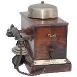Midland Railway Split Case Block Bell with side mounted telephone and ivorine plated HAMS HALL
