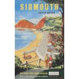 Poster BR(S) SIDMOUTH SOUTH DEVON by Sykes. Double Royal 25in x 40in. In very good condition, has