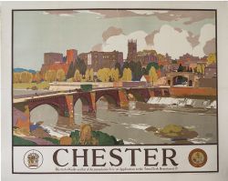 Poster LMS CHESTER by Leonard Squirrell. Quad Royal 40in x 50in. In excellent condition