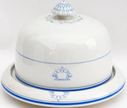 LNER Steamships china CHEESE DISH, lid and base marked LNER LY Steamships and base also marked