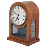 Great Western Railway 6.5in dial bracket railway clock. The Mahogany arched top case has a rear