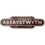 Totem BR(W) FF ABERYSTWYTH from the former Great Western and Cambrian Railway Joint station