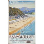 Poster BR(W) BARMOUTH FOR MOUNTAIN, SAND & SEA by Harry Riley. Double Royal 25in x 40in. In good