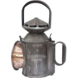 North British Railway single pie crust 3 Aspect handlamp stamped in the side NBR 8270 S