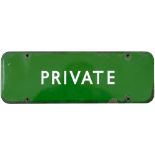BR(S) FF enamel door plate PRIVATE ex Merstham Station measuring 18in x 16in. In good condition with