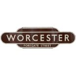 Totem BR(W) HF WORCESTER FOREGATE STREET from the former Great Western station in the centre of